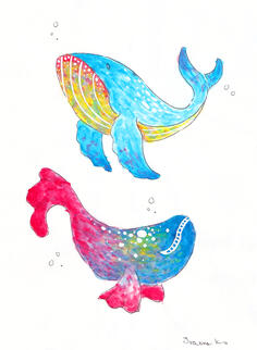 Magical Whale & Fish